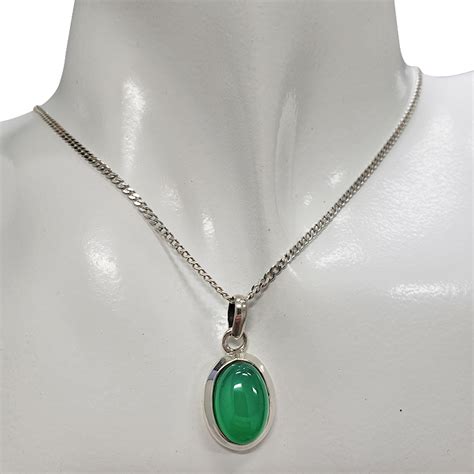 Green Onyx Sterling Silver Pendant Amberman