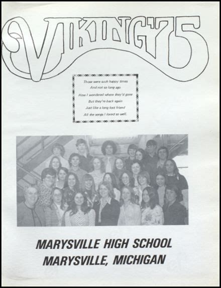 Explore 1975 Marysville High School Yearbook, Marysville MI - Classmates