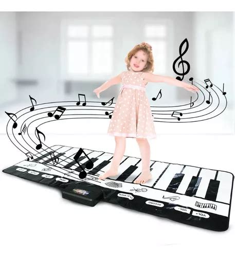 Tapete De Piano Musical Infantil Brinquedo Educativo Preto MercadoLivre