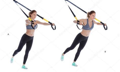 Trx Chest Press With Single Leg — Stock Photo © Blanaru 131683826