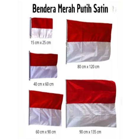 Jual Bendera Merah Putih Indonesia Ukuran 40x60 60x90 80x120 90x135 Cm