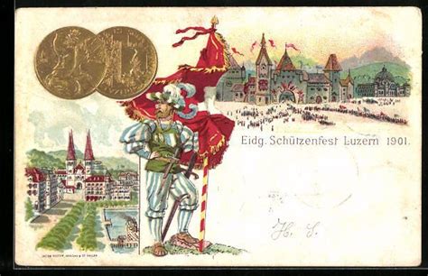 Litho Luzern Eidgen Schützenfest 1901 Kaufen auf Ricardo