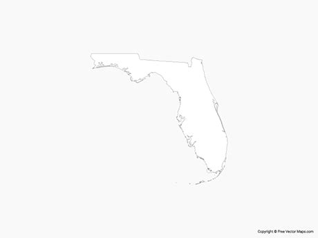 Florida County Map Vector