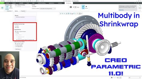 Creo Parametric Multibody In Shrinkwrap Features Youtube