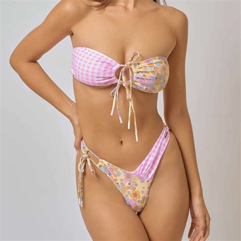 Blackbough Bikini In Picnic Party Alana Bandeau Padded Top And Alana