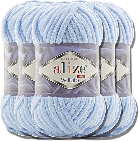 Alize Velluto Lot De 5 Pelotes De Laine Turque De 100 G Chacune