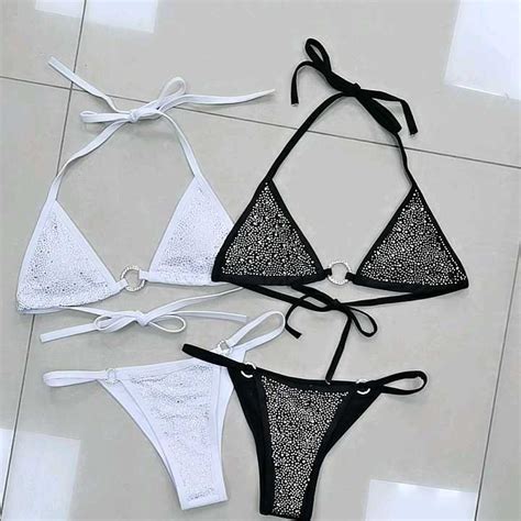 Custom New Product Shiny Sequin Bikini Beach Swimwear Crystal Strappy Swimsuit Beachwear Buy