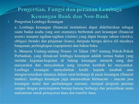 Lembaga Keuangan Bank Dan Lembaga Keuangan Bukan Bank