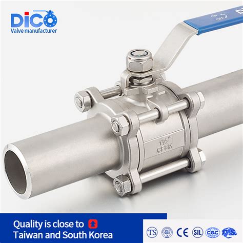 Dico Ce Iso Butt Weld End With Extended Pipe Industrial Pc Ball Valve