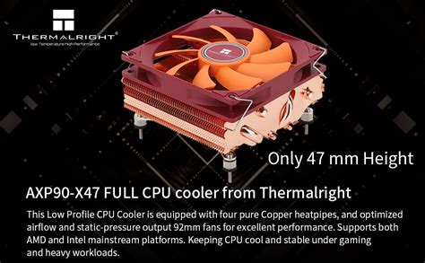 Thermalright AXP-90 X47 Full Cooper Low Profile CPU Air Cooler with ...