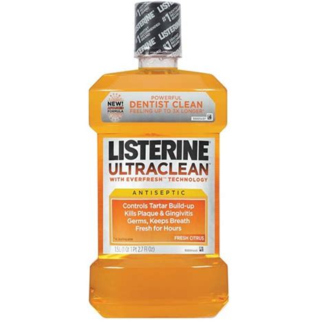 Listerine Ultraclean Mouthwash Fresh Citrus 15 Liter Bottle