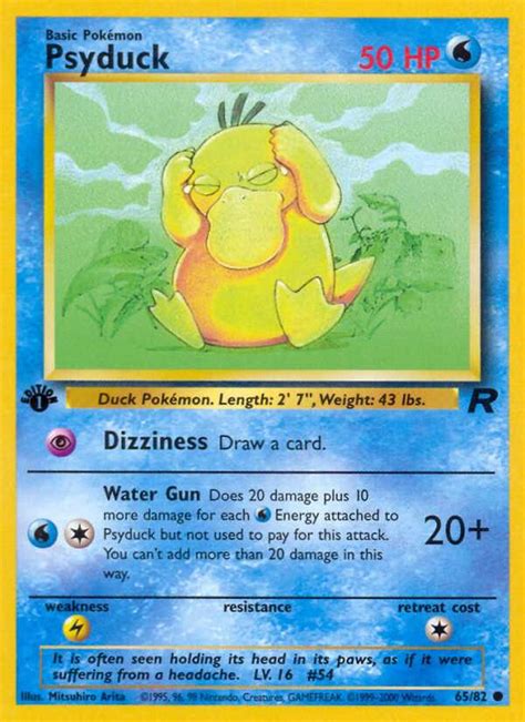 Psyduck 65 Team Rocket 2000 Pokemon Card