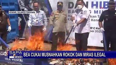 1 5 Juta Batang Rokok Dan 676 Liter Minuman Keras Ilegal Dimusnahkan Di