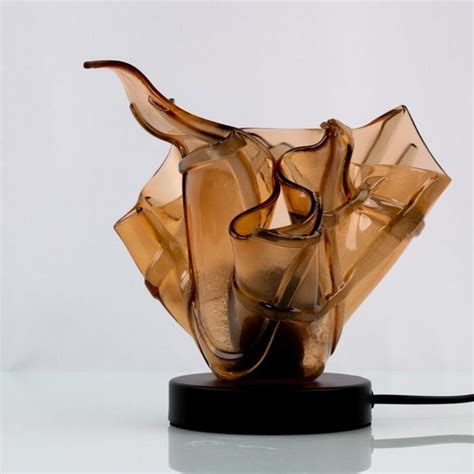 Amber Glass Lamp Etsy