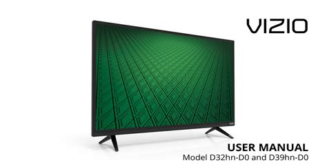 Vizio Model D24h G9 User Manual