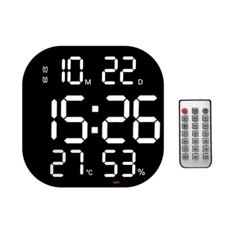 GRANDE HORLOGE MURALE NuméRique LED TéLéCommande TempéRature Date