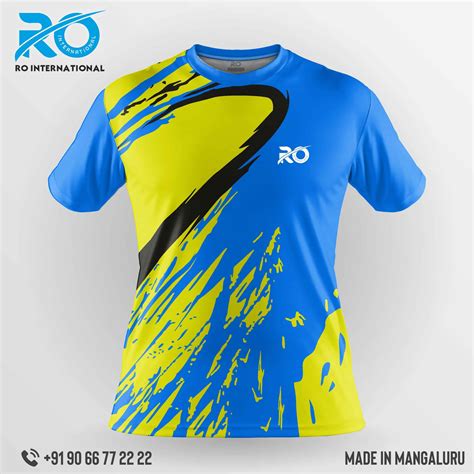 Ro Fs Sublimation Jersey T Blue Yellow Ro International