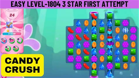 Candy Crush Easy Level 1804 3 Star First Attempt Gameplay