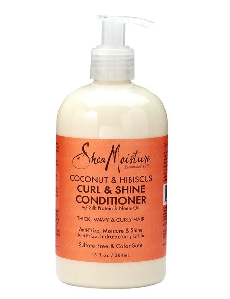 Shea Moisture Coconut And Hibiscus Curl And Shine Conditioner 384ml Hair Care And Brushes