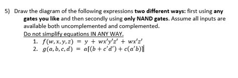 Solved 5 Draw The Diagram Of The Following Expressions Two