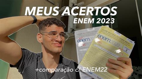 meus acertos no ENEM 2023 evolução de acertos YouTube