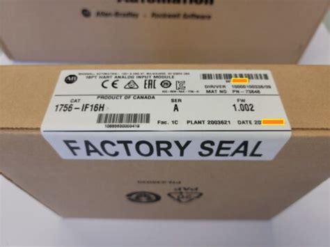 New Sealed Allen Bradley 1756 IF16H A ControlLogix Analog Input 16