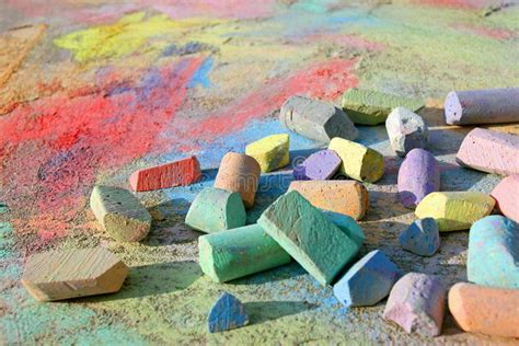 Colorful Sidewalk Chalk Stock Image Image Of Lots Inspiration 32856745