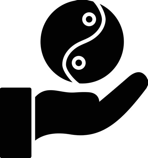 Yin Yang Glyph Icon 9751535 Vector Art At Vecteezy