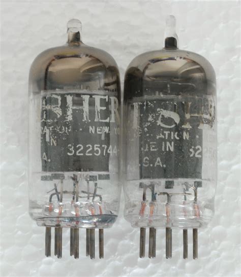 Pair Of Fisher Tung Sol Au Ecc Vacuum Tubes Strong Balanced