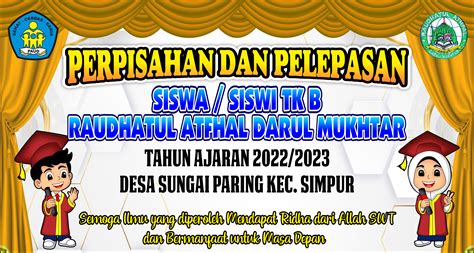 Spanduk Perpisahan Dan Pelepasan Tk Kegiatan Sekolah Spanduk Sekolah