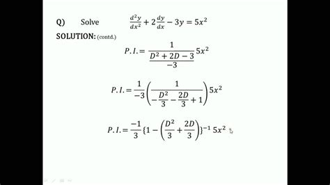 Particular Integral Case Quadratic Function By Munir Nizami