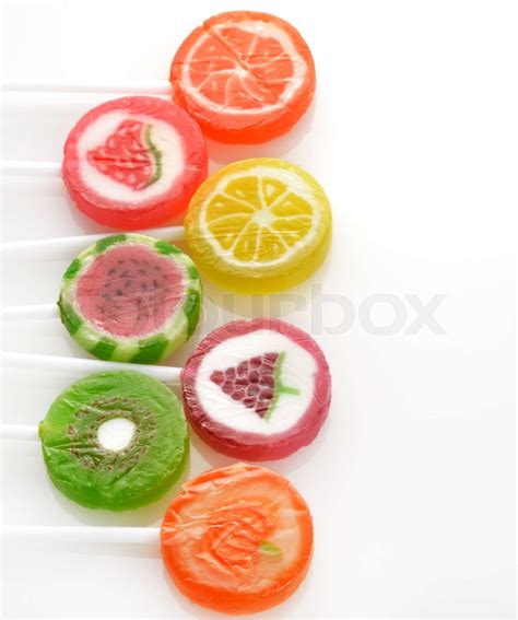 Fruit Lollipops Sortiment | Stock Bild | Colourbox