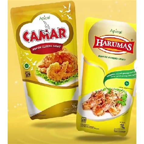 Jual Minyak Goreng kemasan 1 liter minyak goreng camar/harumas | Shopee ...