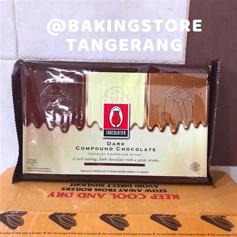 Jual Coklat Tulip Dark Chocolate Compound Cokelat Batang Murah 1 Kg