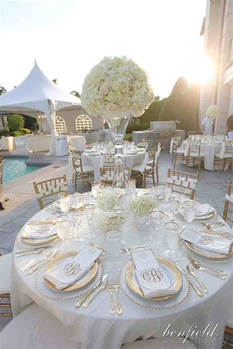 Decoración De Boda En Blanco Y Dorado ¡soñada