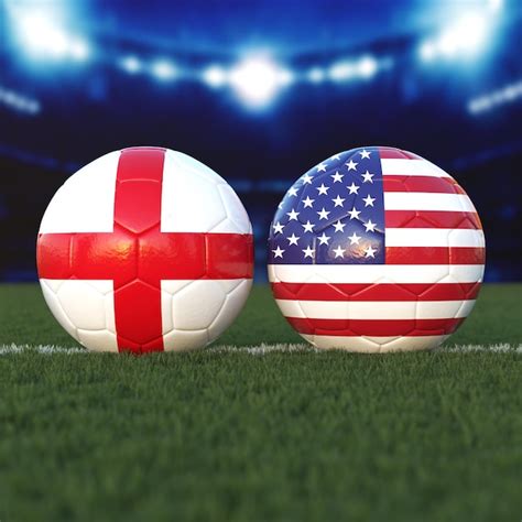 Premium Photo England Vs Usa Soccer Match