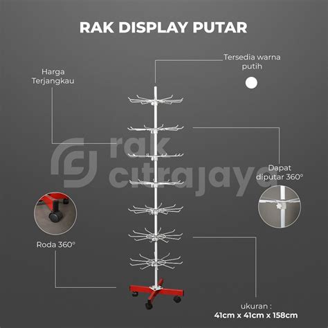 Jual Susun Rak Display Matahari Putar Gantungan Aksesoris Pajangan