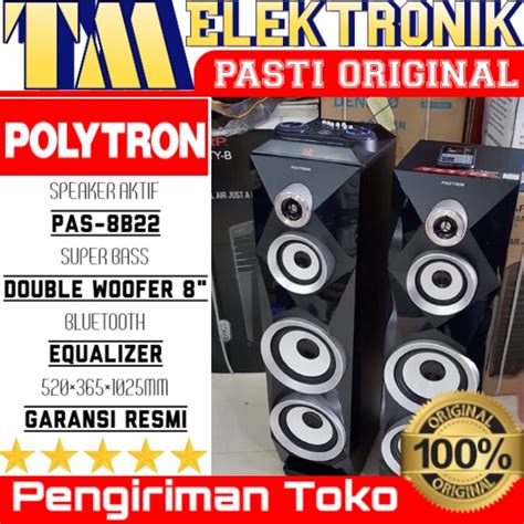 Jual SPEAKER POLYTRON PAS 8B22 FM Bluetooth Speaker Aktif Double