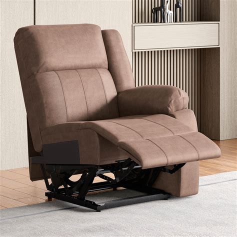 Buy Denver Fabric Seater Right Arm Electric Recliner Brown From