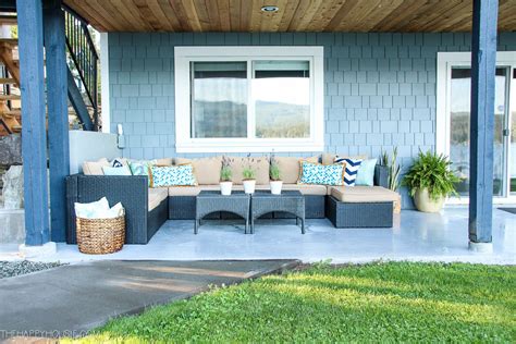 Lakefront Summer Patio And Fire Pit Makeover Reveal Before And After Summer Patio Outdoor