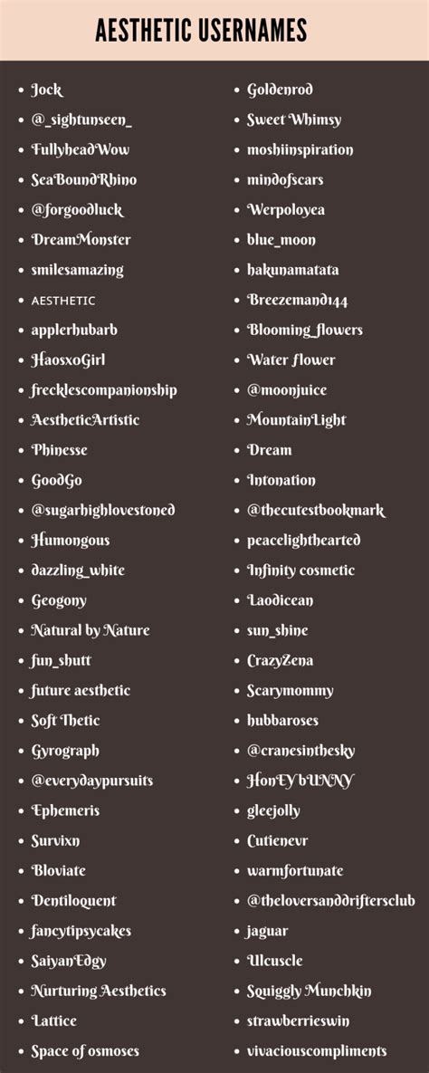 700 Aesthetic Usernames Ideas And Suggestions To Inspire You