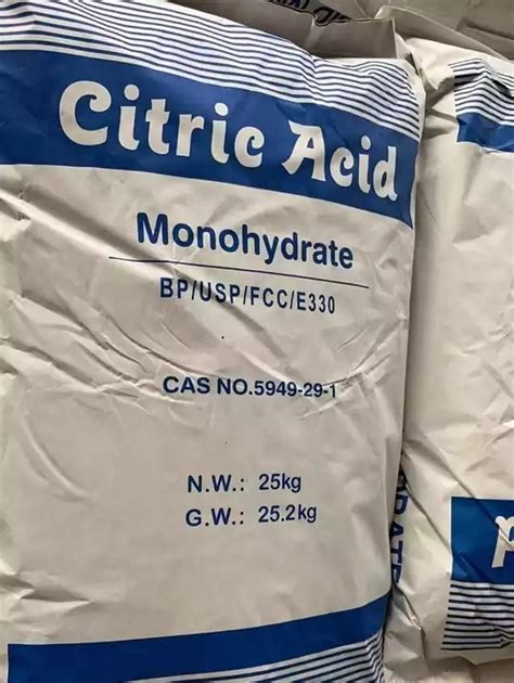 Bulk Food Grade Citric Acid Monohydrate Anhydrouse Ttca Weifang Ensign