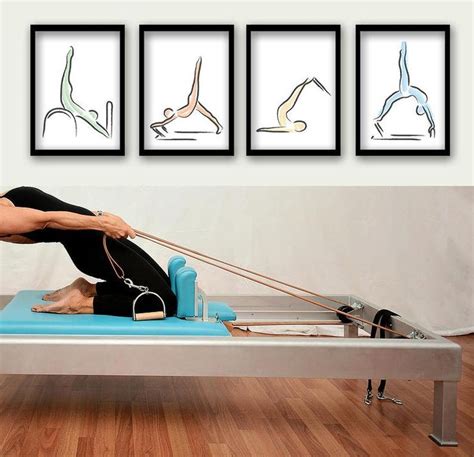 PILATES POSTER Set Of 4 Pilates Poster Pilates Art Print Etsy