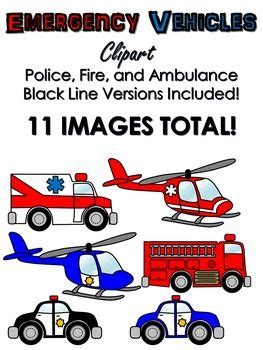 Emergency Vehicles Clip Art | Emergency vehicles, Special education ...