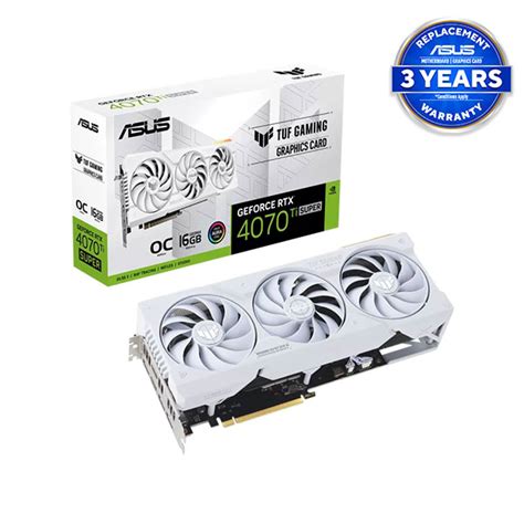 ASUS TUF Gaming RTX 4070 Ti SUPER 16GB GDDR6X White OC Graphics Card