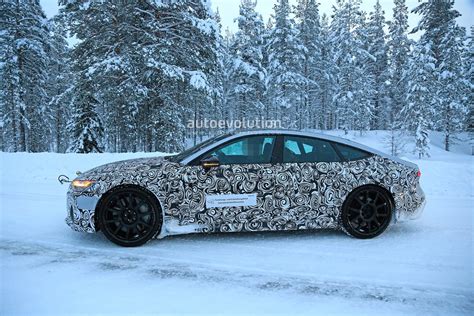 Audi Rs Sportback Spied Winter Testing With Rs Q Autoevolution