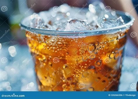 Glass Of Ice Cold Soda Is Refreshing On A Hot Summer Day Stock Photo Image Of Summer Brown