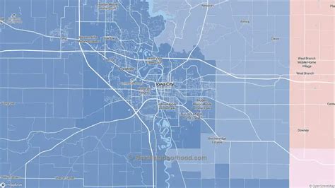 Ia Political Map Democrat Republican Areas In