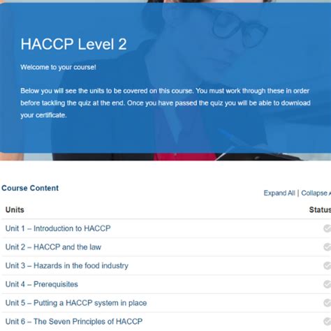 HACCP Level 2 Course CPD ROSPA Approved Online Training