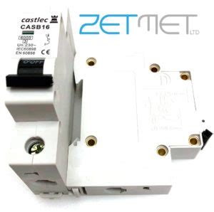 Castlec CASB16 16 Amp Single Pole Type B 6kA 230V Miniature Circuit ... 
